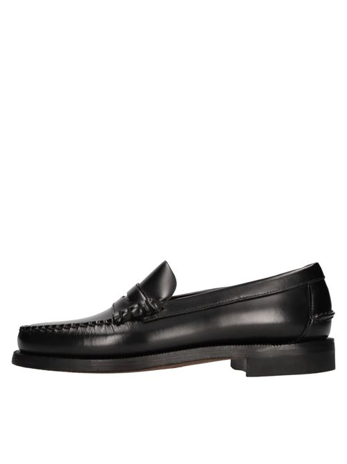 Moccasins in smooth brushed full grain leather SEBAGO | CLASSIC DAN 7000300NERO